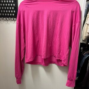 lululemon athletica Bright Pink Long-Sleeve Lightweight Top
